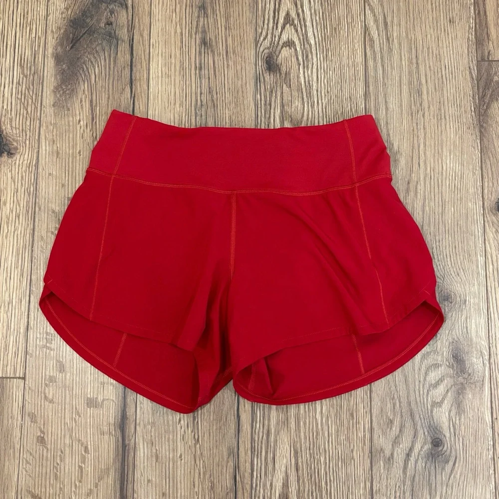 Lululemon Speed Up Shorts 4" In Dark Red Size 4 - Picture 3 of 7